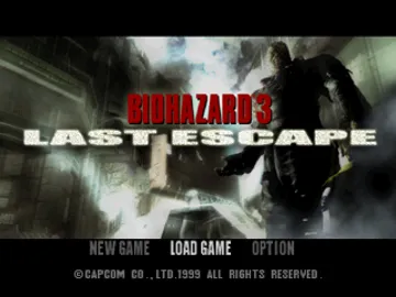 Biohazard 3 - Last Escape (JP) screen shot title